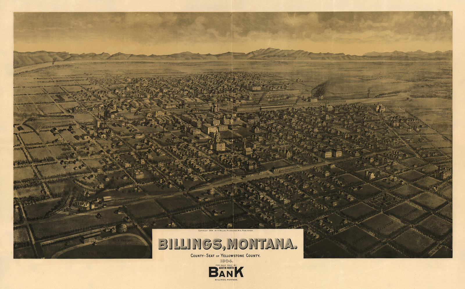 Billings, Montana, 1904, 1904 — antique map