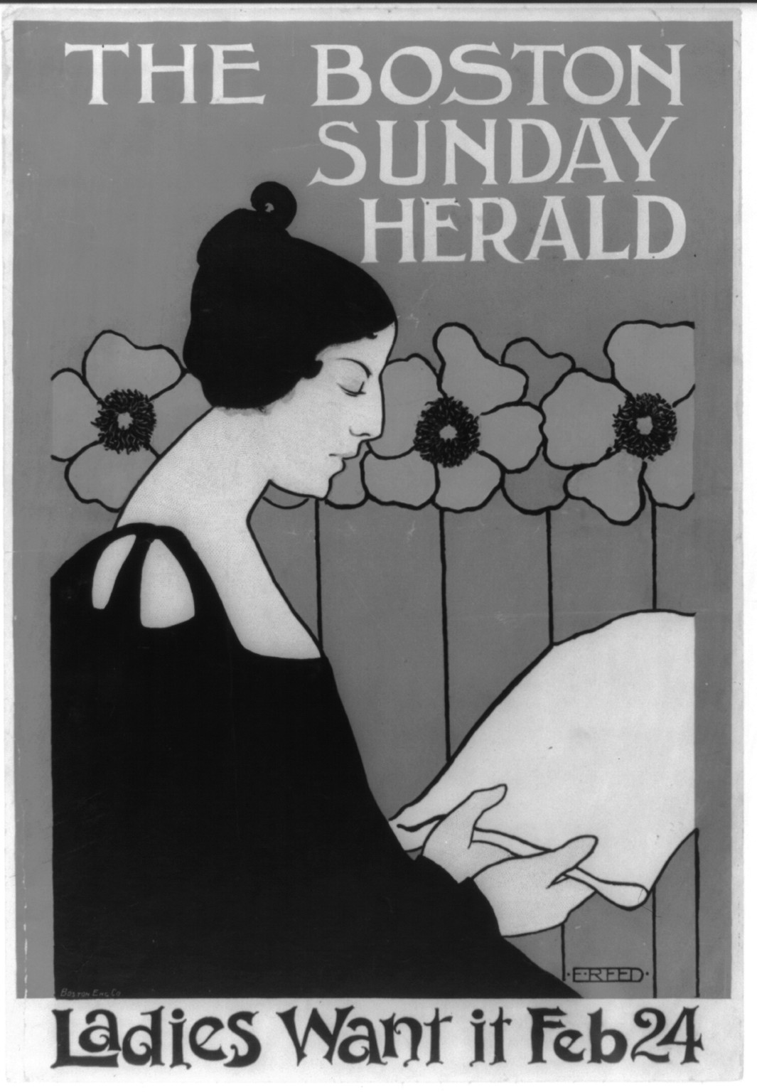The Boston Sunday Herald - Ladies want it — vintage poster
