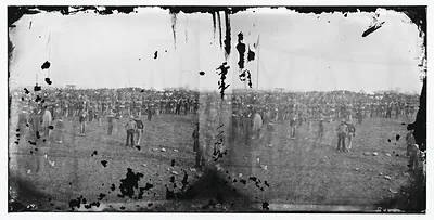 Large crowd gathered on an open field