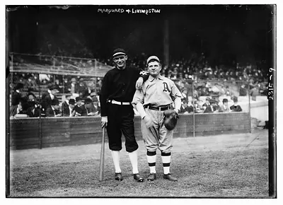 Rube Marquard, New York, NL & Paddy Livingston, Philadelphia, AL at World Series (baseball)
