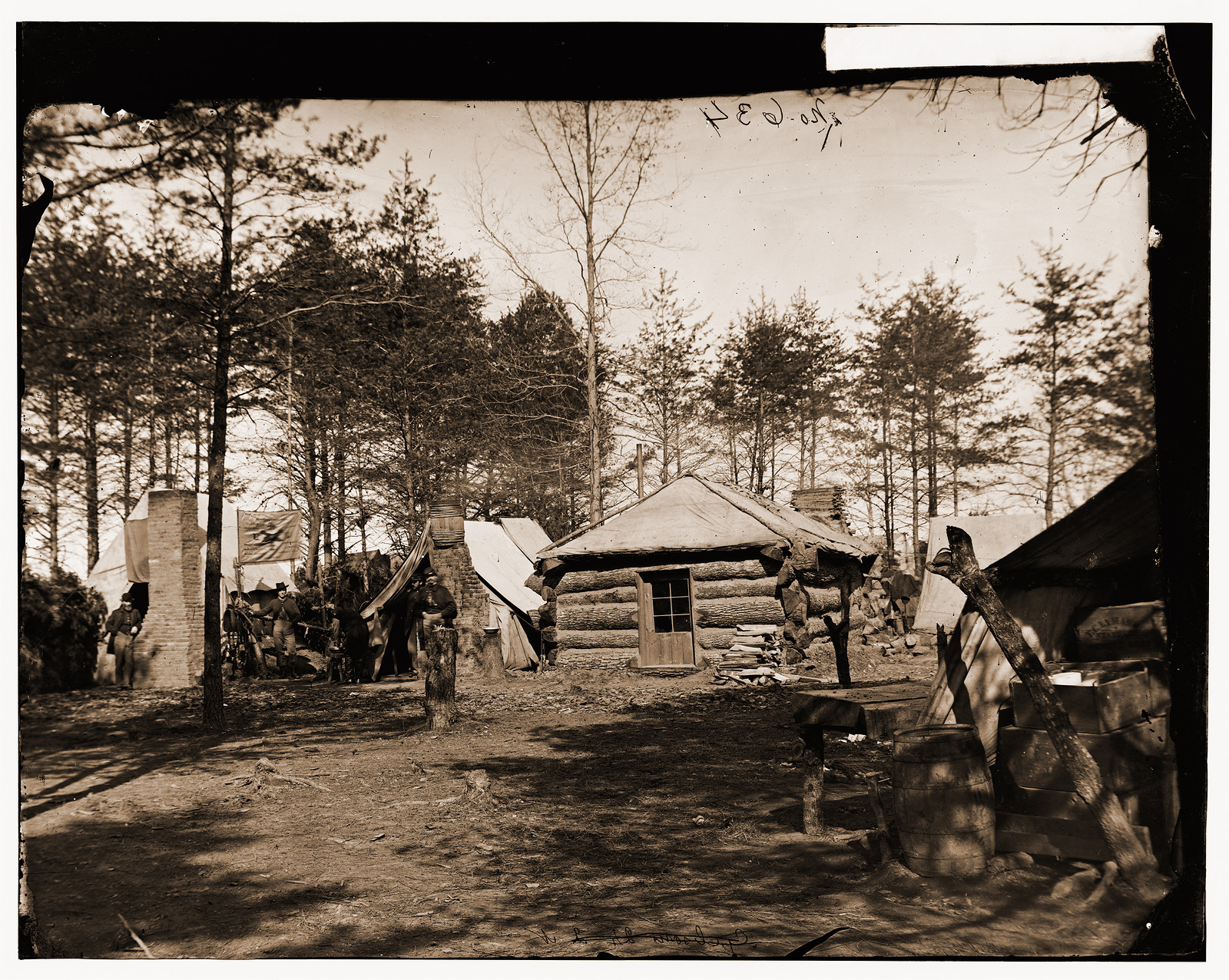 Brandy Station Virginia (vicinity). Headquarters 1st Brigade Horse Artillery, 1864 — historic photograph
