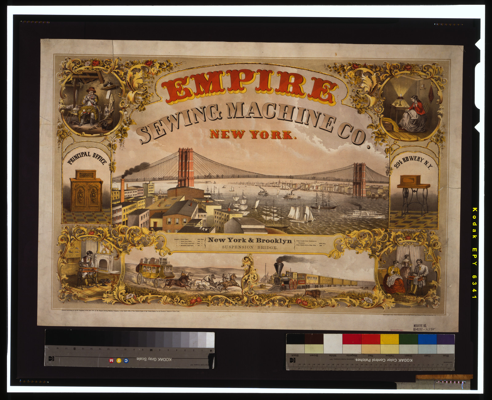 Empire Sewing Machine Co., New York / Henry Seibert & Bros., general lithographers and power press printers, N.Y., c1870. — antique lithograph