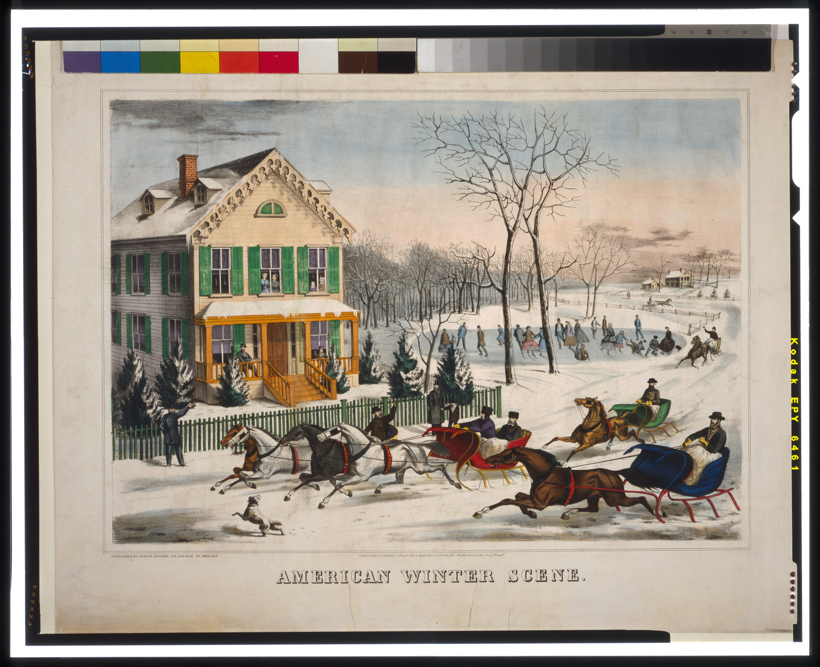 American winter scene, Phila. : Published by Joseph Hoover, c1867. — antique lithograph