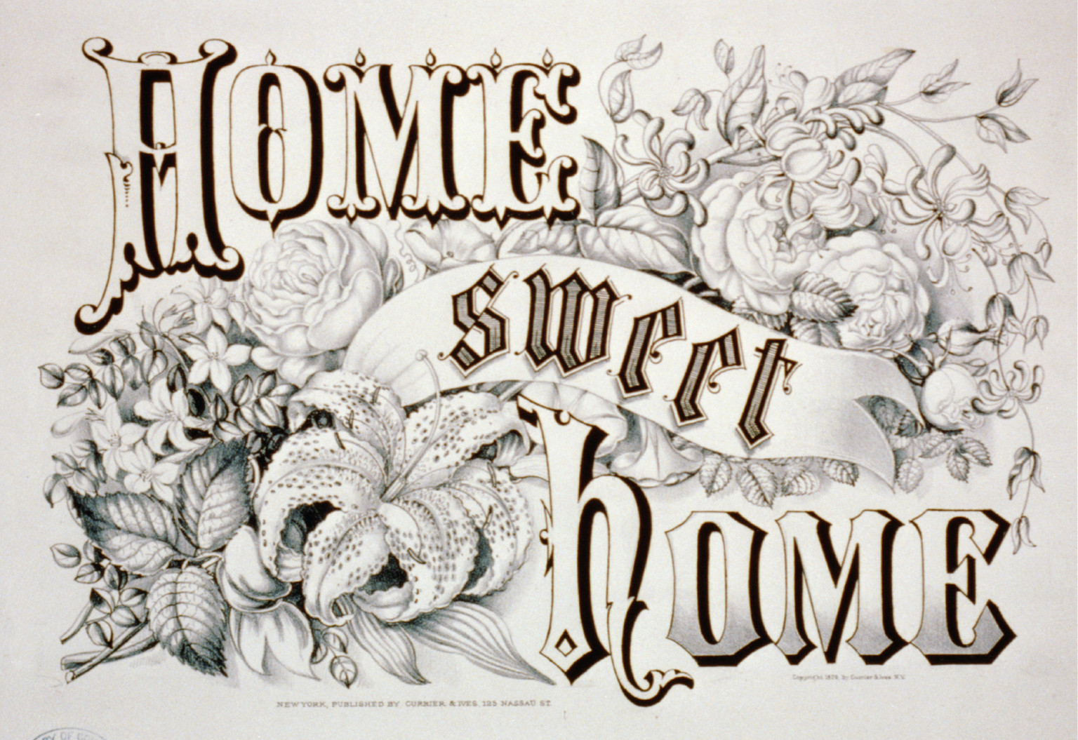 Home sweet home, New York : Published by Currier & Ives, c1874. — antique lithograph