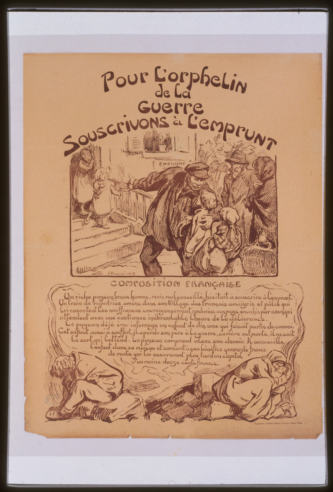 Pour lorphelin de la gu, 1917 — historic image