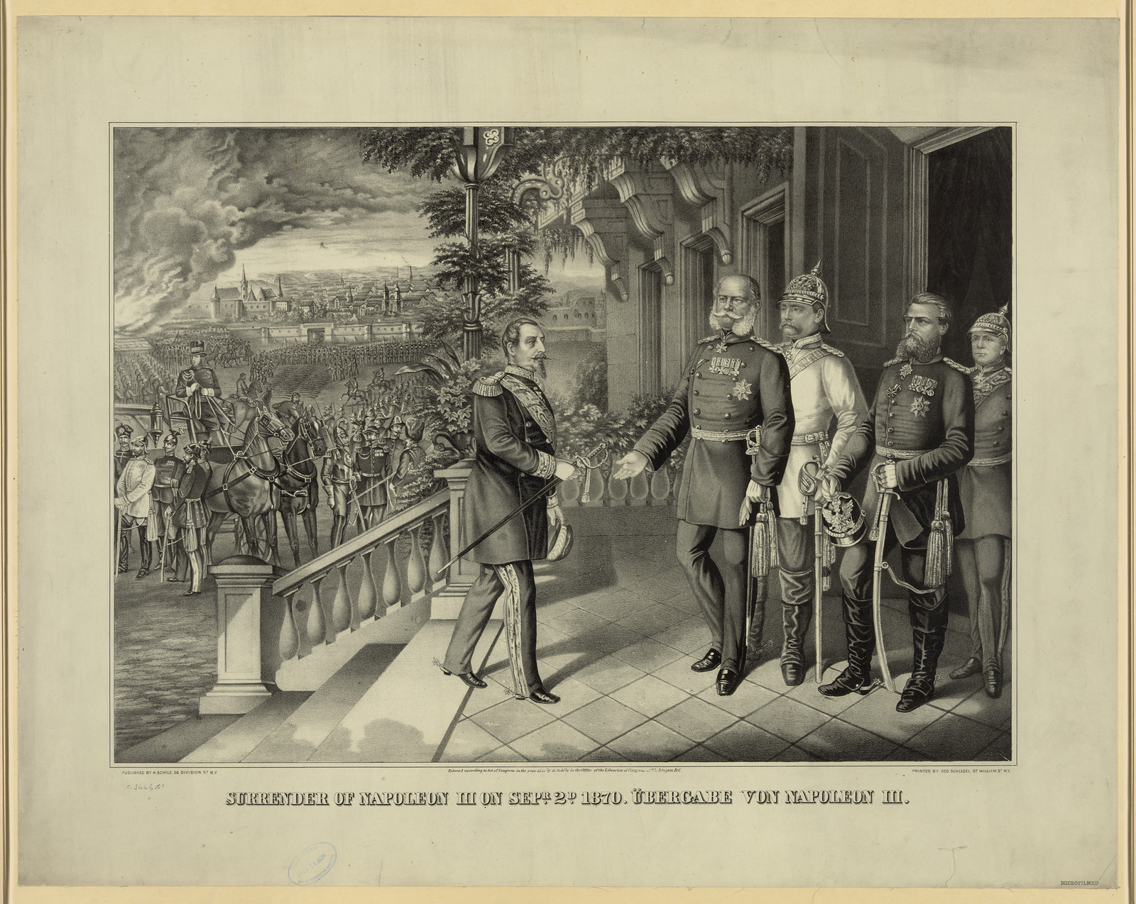 Surrender of Napoleon III on Sept 2nd 1870 — historic image