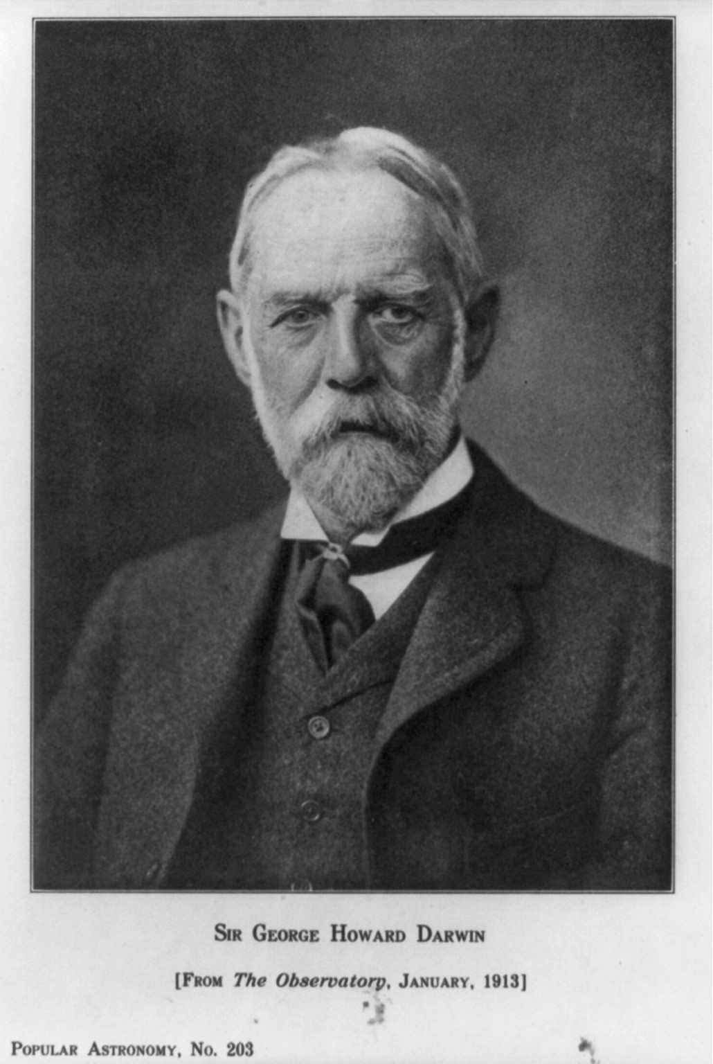Sir George Howard Darwin, 1913 Jan. — historic print