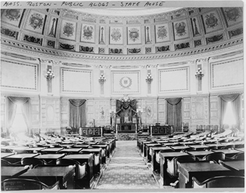 [Chamber in State House, Boston, Massachusetts], c1895. — historic photograph