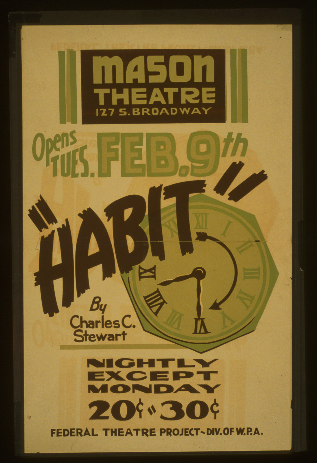 Habit by Charles C. Stewart, 1937 — vintage poster