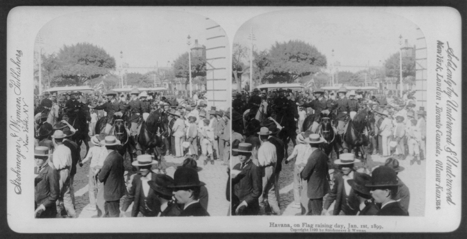 Havana, on flag raising day, Jan. 1st, 1899, c1899. — historic photograph