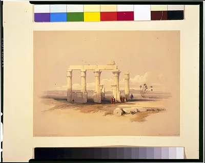 Remains of the Temple of Medamout at Thebes / David Roberts, R.A.