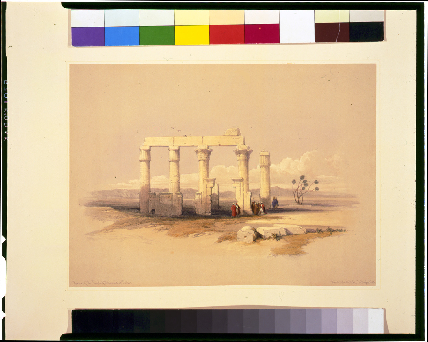 Remains of the Temple of Medamout at Thebes / David Roberts, R.A., [published between 1846 and 1849] — antique lithograph