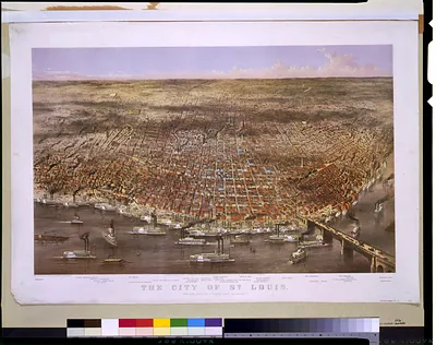 The city of St. Louis / sketched & drawn on stone by Parsons & Atwater.