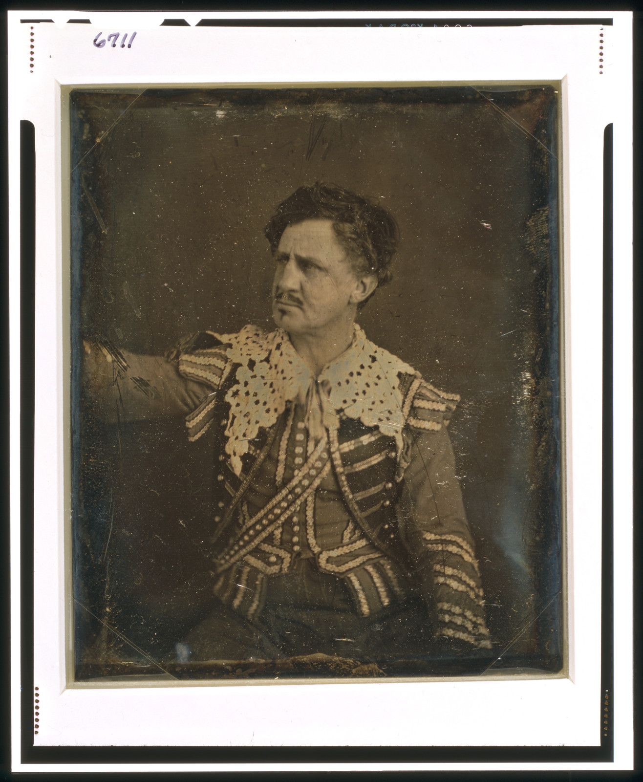 [Junius Booth, half-length portrait, three-quarters to the left, in theatrical costume], [between 1844 and 1852] — historic photograph