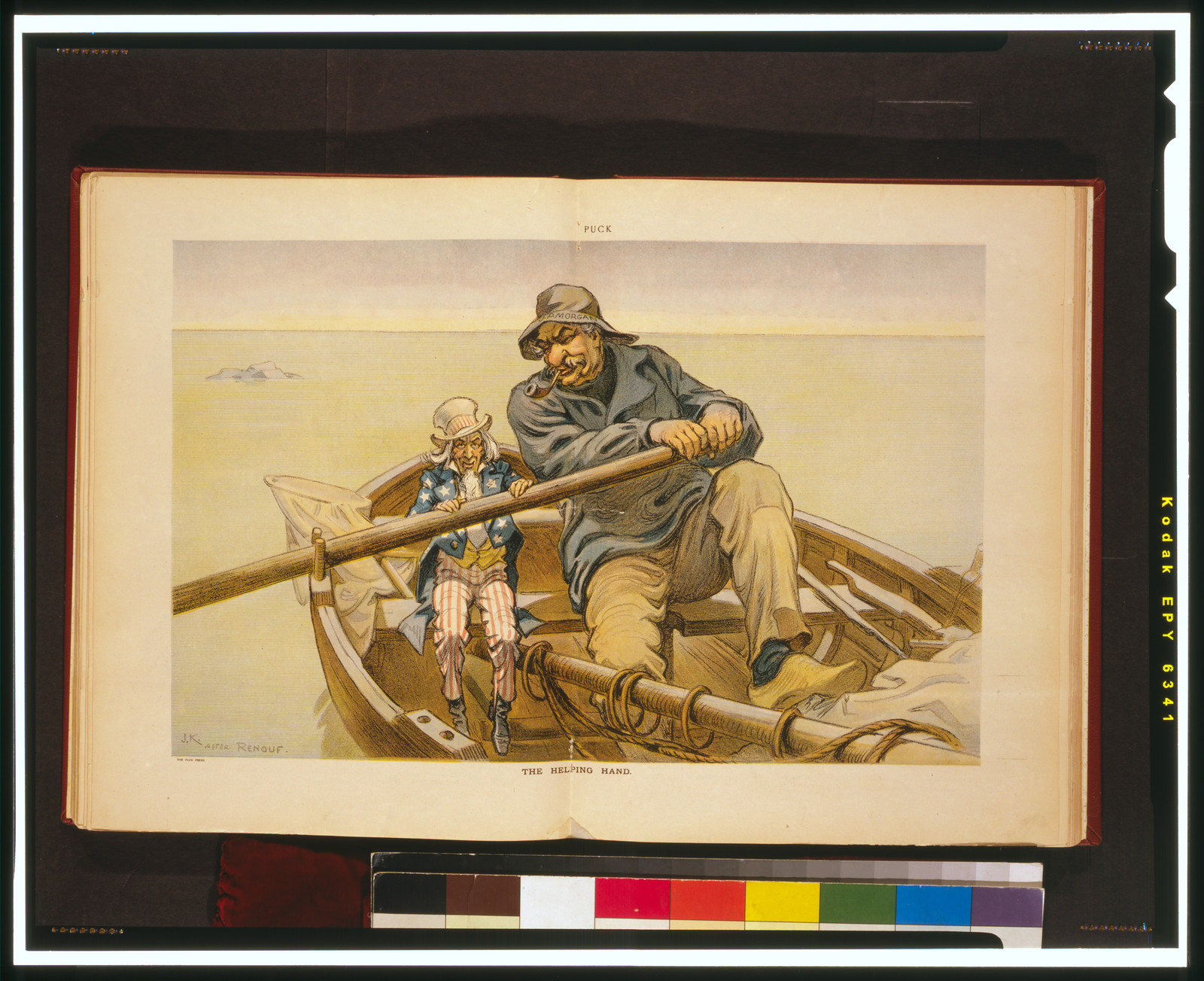 The helping hand / J.K. after Renouf., 1911 — antique lithograph