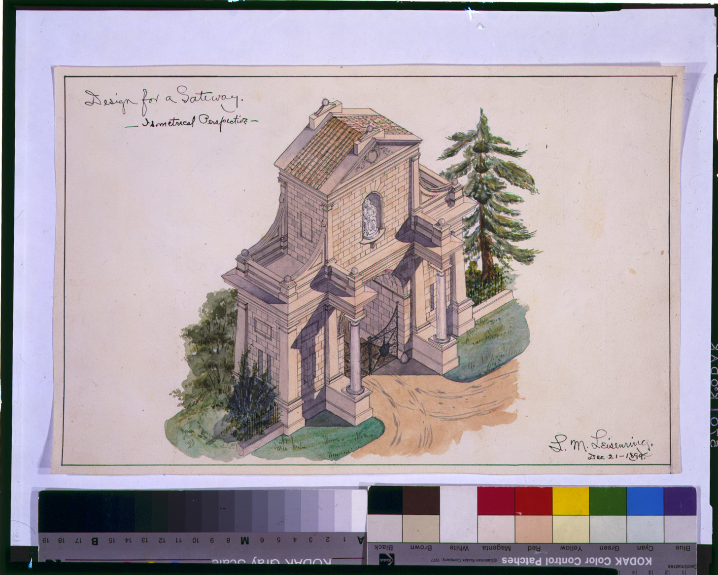 [A gateway, and color wheel. Gateway, isometric perspective], and Engineering (ADE) Drawings" (http://www.loc.gov/rr/print/res/103_ade.html)." — historic drawing