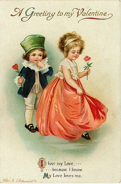 A Greeting to my Valentine with two children