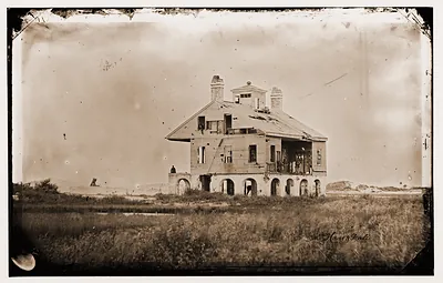 Morris Island South Carolina. The Beacon House after the struggle for Fort Wagner J