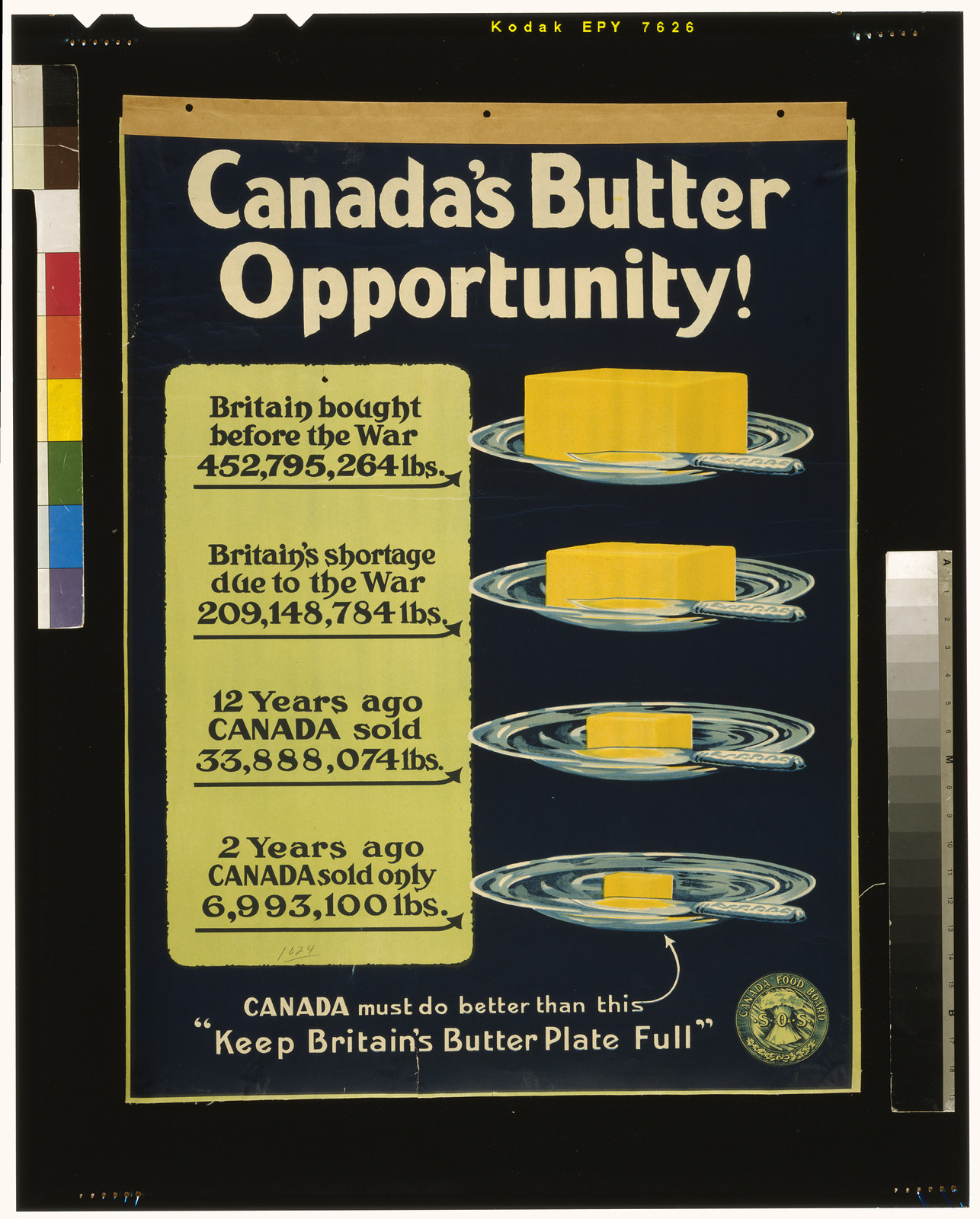 Canadas butter opportunity, 1914 — vintage poster