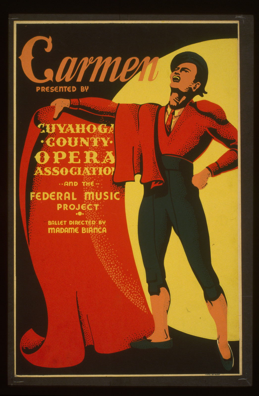 Carmen Presented by Cuyahoga County Opera Association and the Federal Music Project :, 1939 — vintage poster