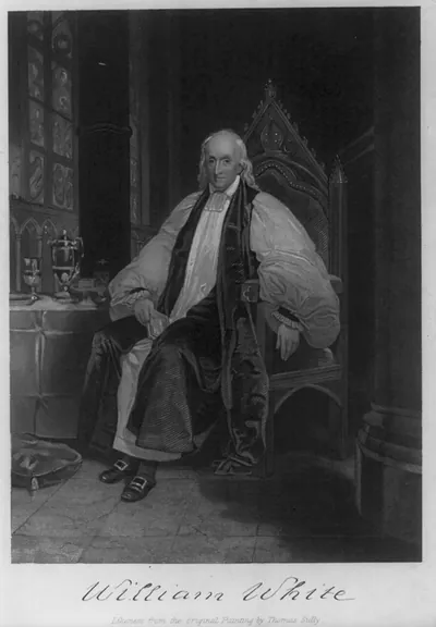 [William White, 1748-1836, full length portrait, seated, facing left]