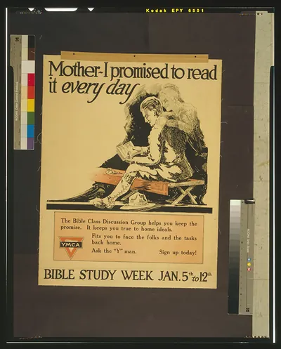 Mother, I promised to read it every day YMCA Bible study week Jan. 5th to 12th / John F. Butler.