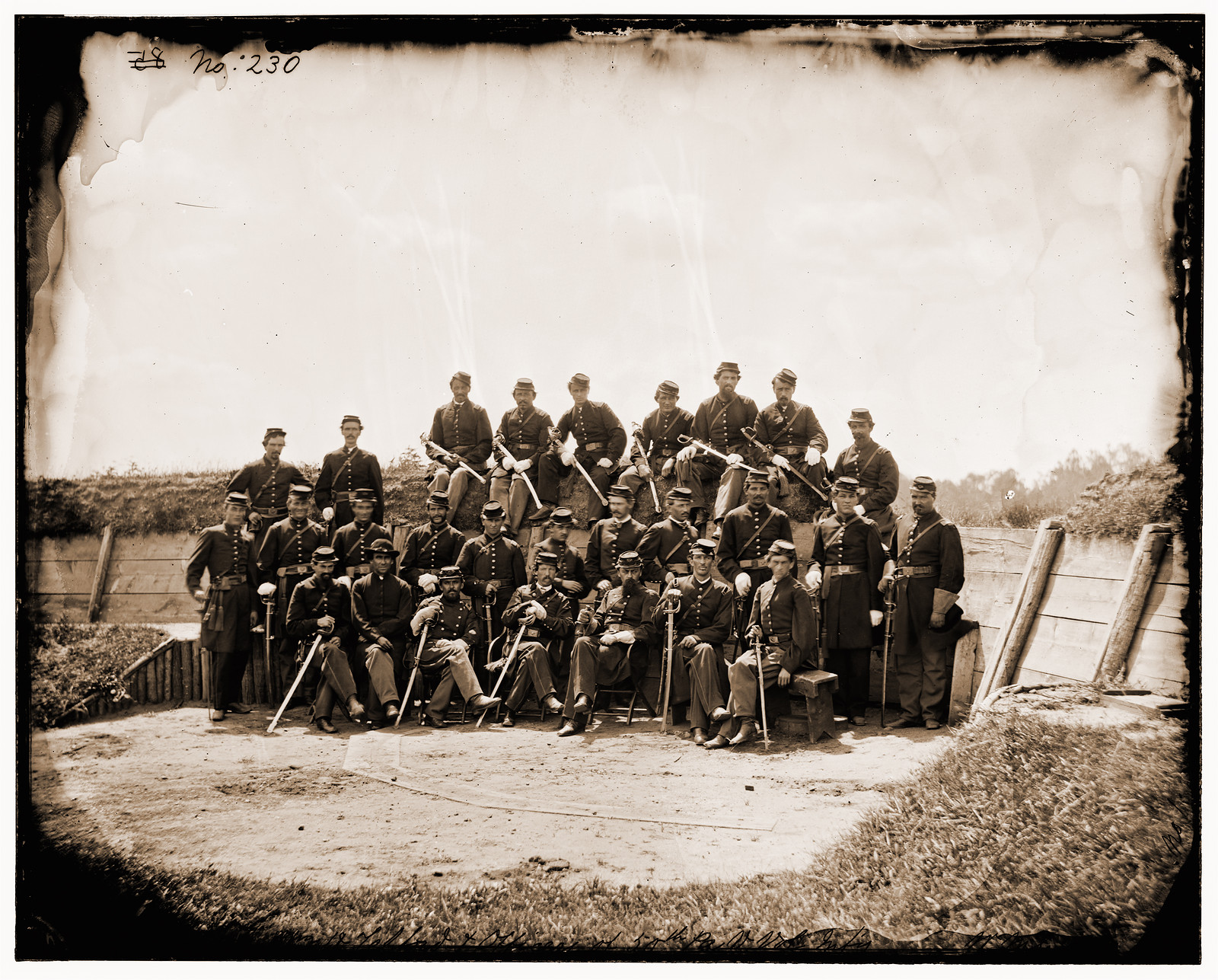 Gettysburg Pennsylvania. Officers of 50th Regiment Pennsylvania Infantry, 1865 — historic photograph