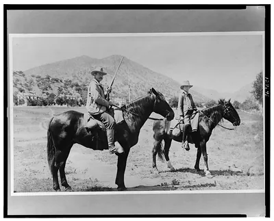 Fort Huachuca, Arizona, 1892--A.K. Fisher, boy is Frederick Hall Fowler, Civil Engineer, died 1946
