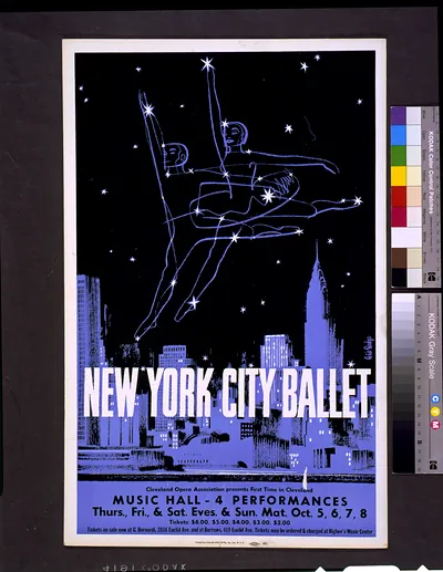 New York City ballet Cleveland Opera Association presents first time in Cleveland Music Hall - 4 performances / Dick Dodge.