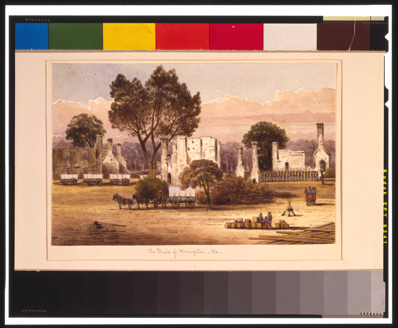 The ruins of Hampton, Va. / McIlvaine., 1862 — historic drawing