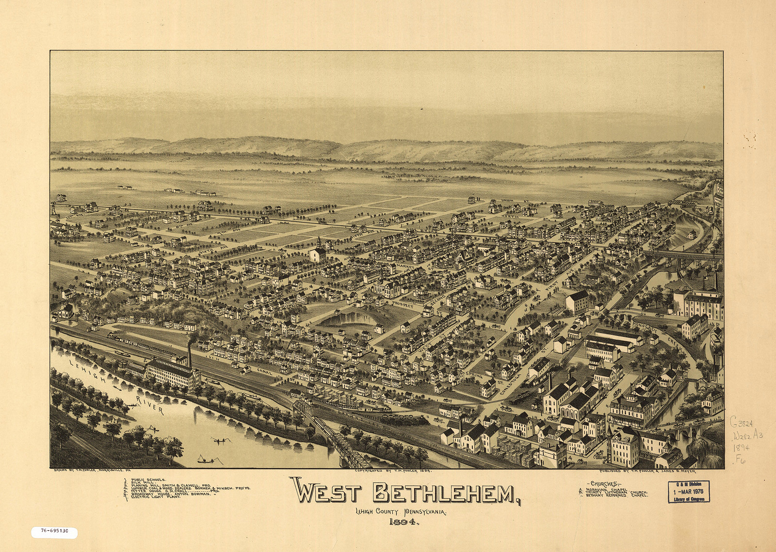 West Bethlehem, Pennsylvania, 1894, 1894 — antique map