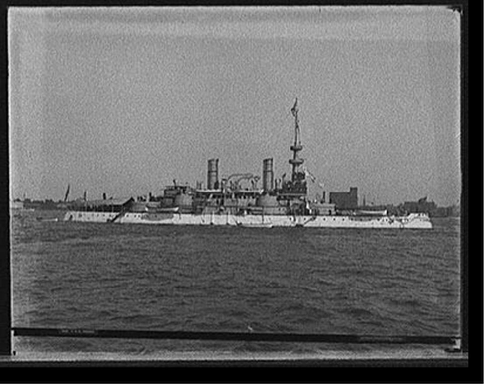 U.S.S. Indiana, [between 1890 and 1901] — historic photograph
