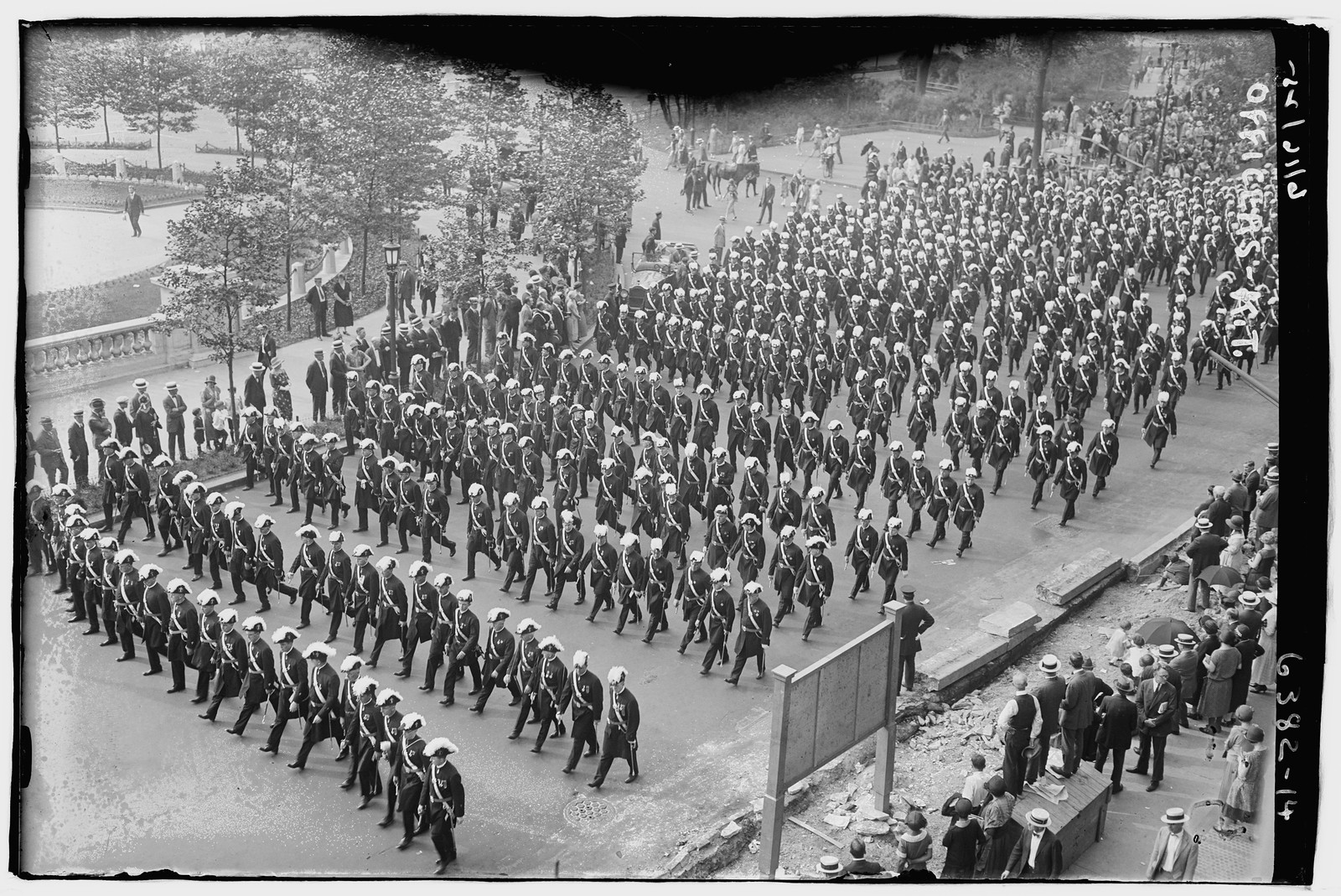 Officers Massed colors--K.T. Parade, n/a — historic photograph