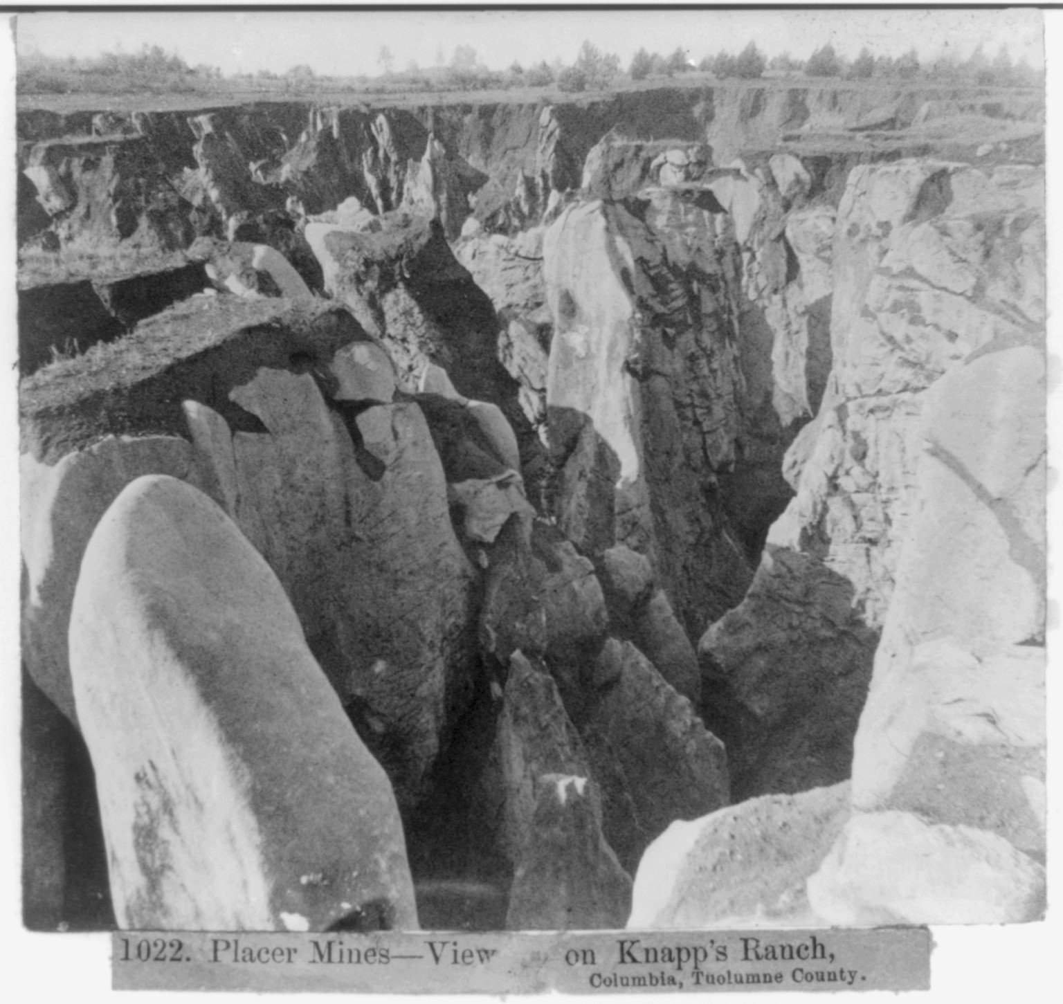 Placer Mines--View on Knapp's Ranch, Columbia, Tuolumne Co., [published 1866] — historic photograph