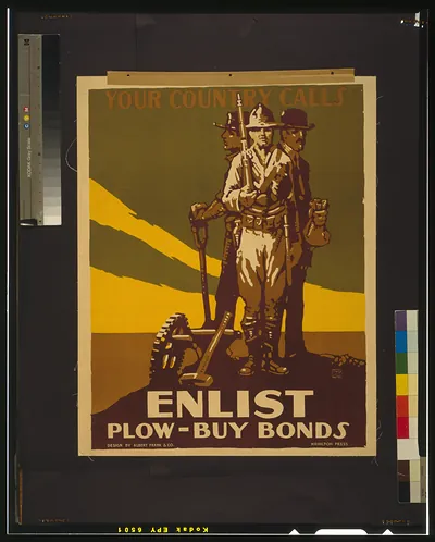Your country calls Enlist : Plow - buy bonds / Lloyd Myers.