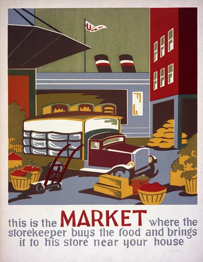 This is the market where the storekeeper buys the food and brings it to his store nea