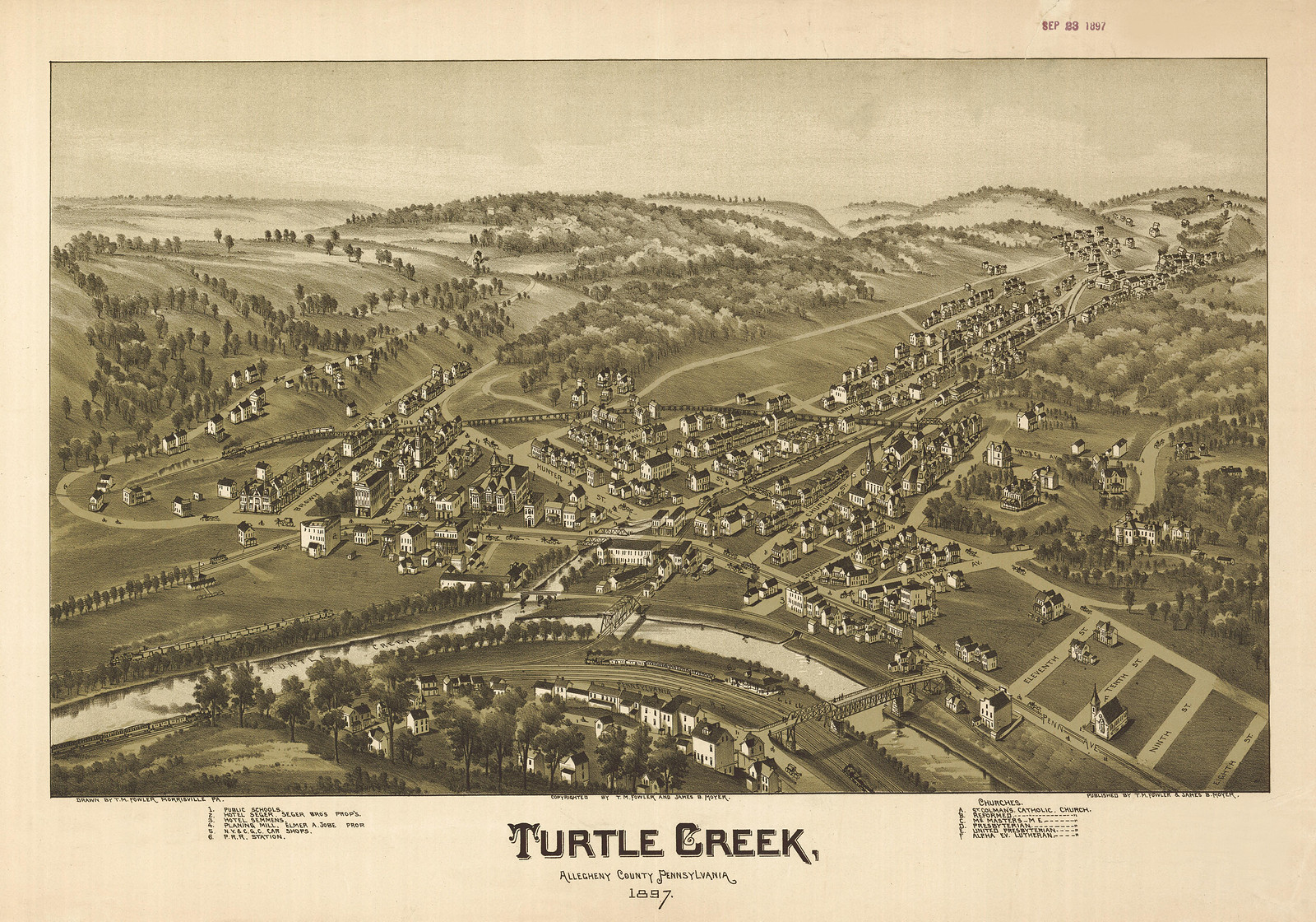 Turtle Creek, Pennsylvania, 1897, 1897 — antique map