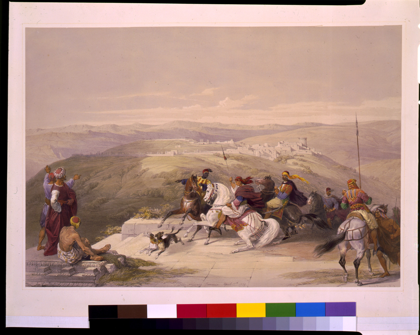 Sebasté, ancient Samaria, April 17th, 1839 / David Roberts, R.A., [published 1842] — antique lithograph