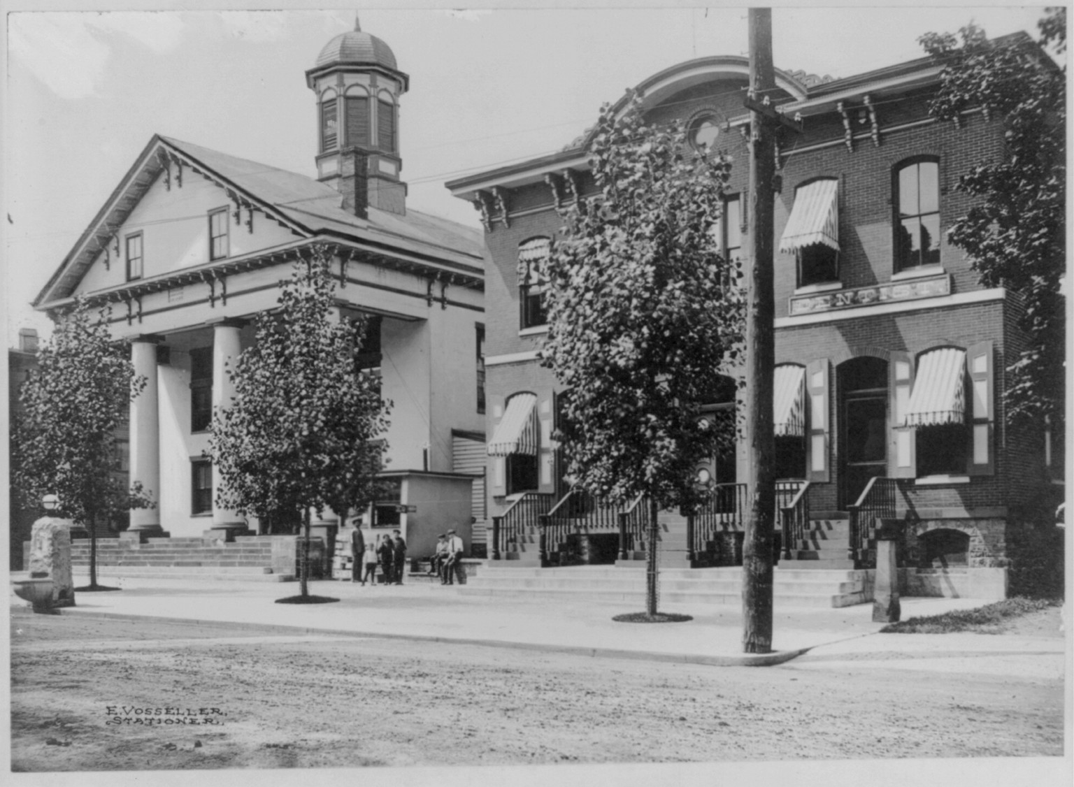 [Hunterdon County] Court House and County Building, Flemington, N.J., [no date recorded on caption card] — historic photograph