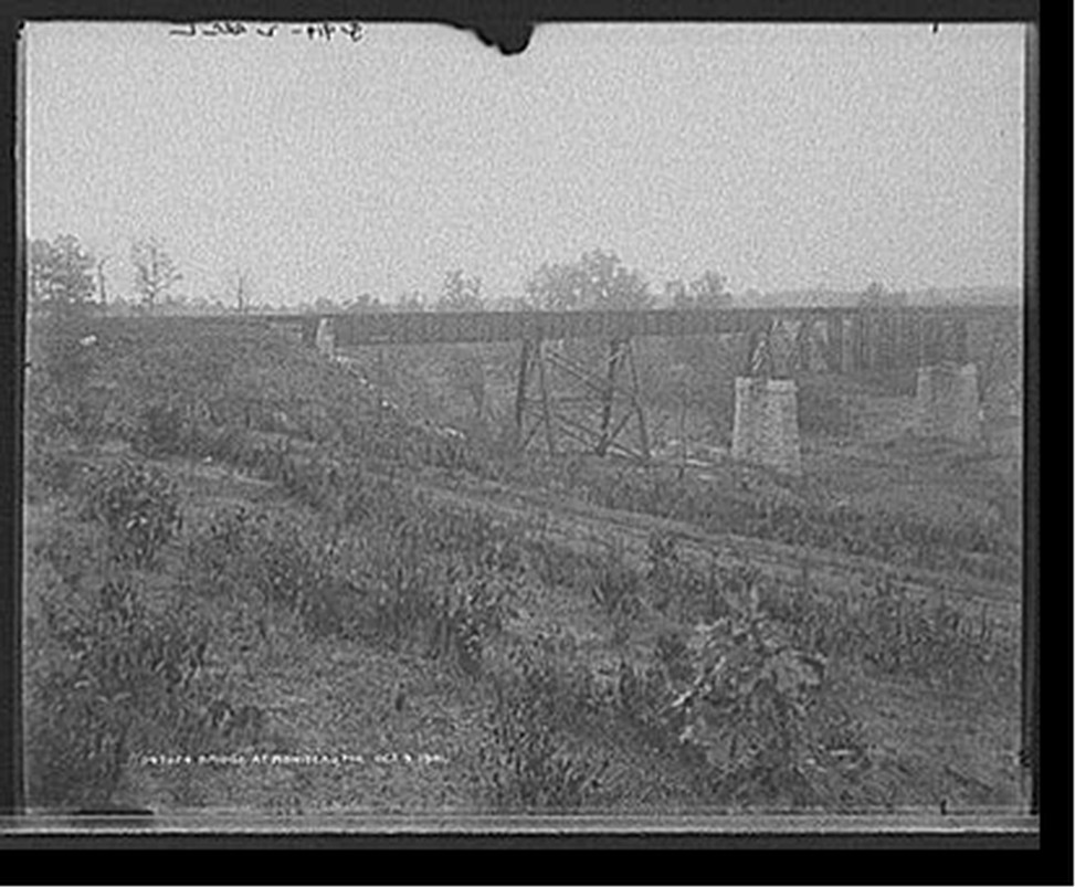 Bridge at Moniteau [County], Mo., 1901 Oct. 9. — historic photograph
