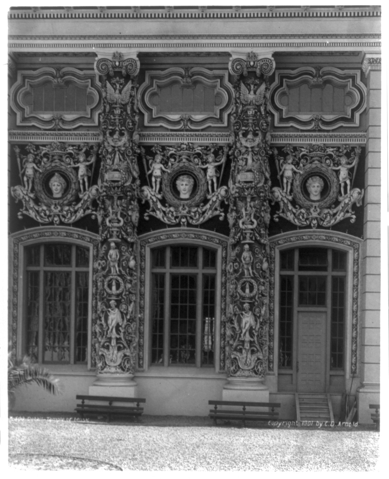 Detail of Temple of Music, Pan-American Exposition, Buffalo, N.Y., c1901. — historic photograph