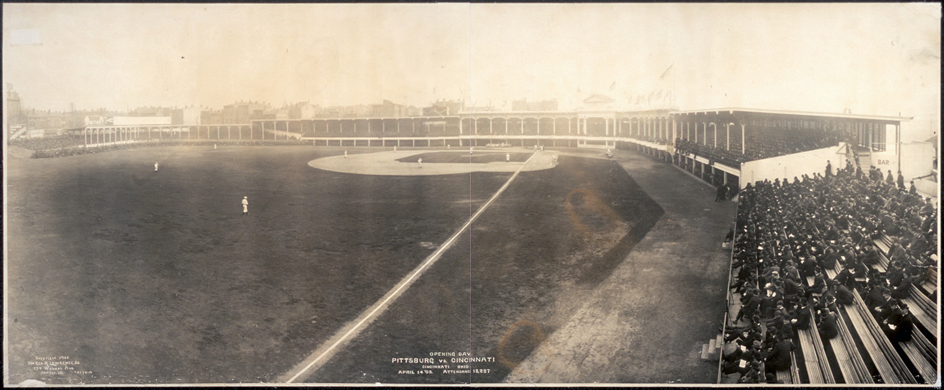 The Opening, Pittsburg vs Cincinnati, Pennsylvania, 1905, 1905 — historic image