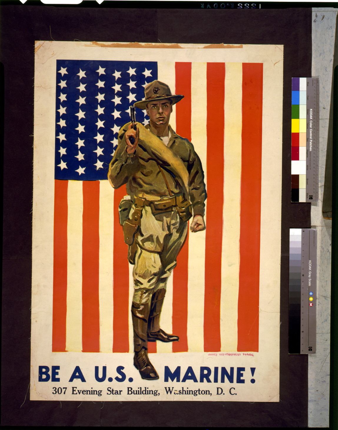 Be a U.S. Marine! / James Montgomery Flagg., 1918 — vintage poster