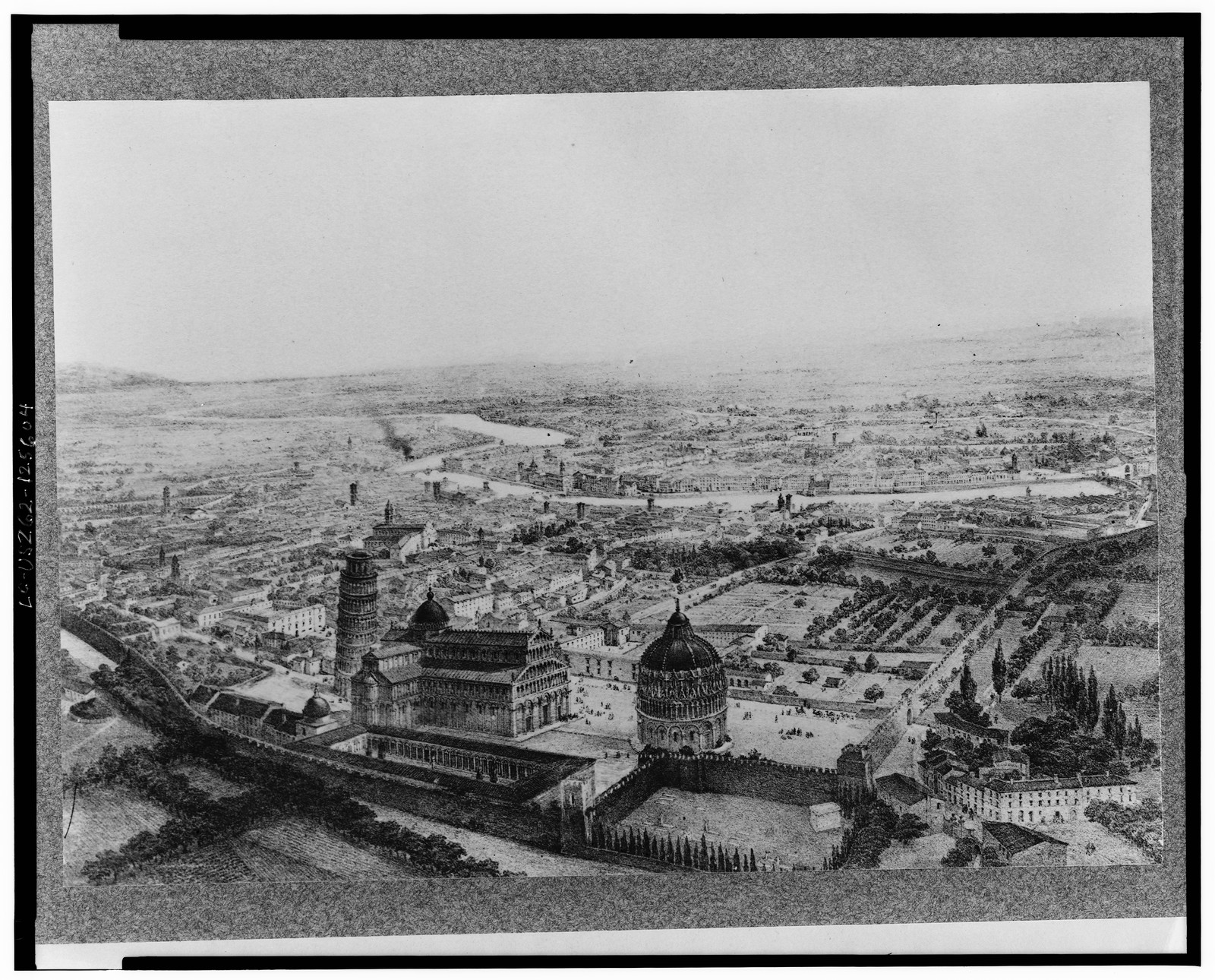 Bird's eye view of Pisa, [between 1900 and 1940] — historic photograph