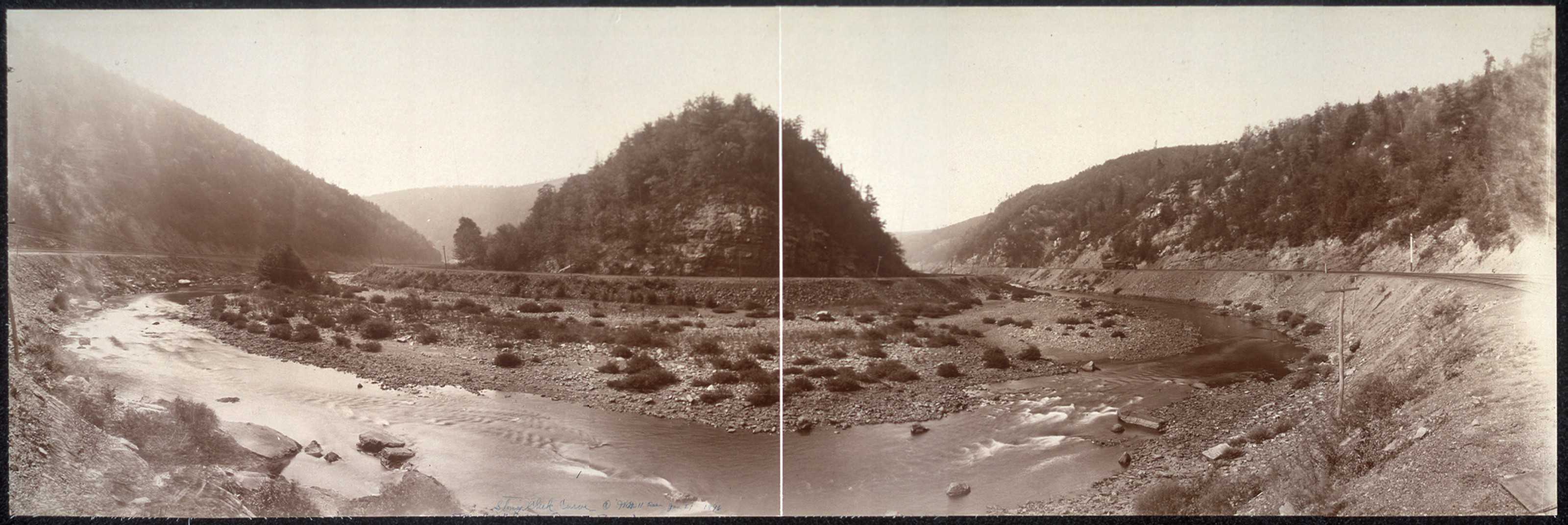 Stony Creek Curve, Pennsylvania, 1896, 1896 — historic image