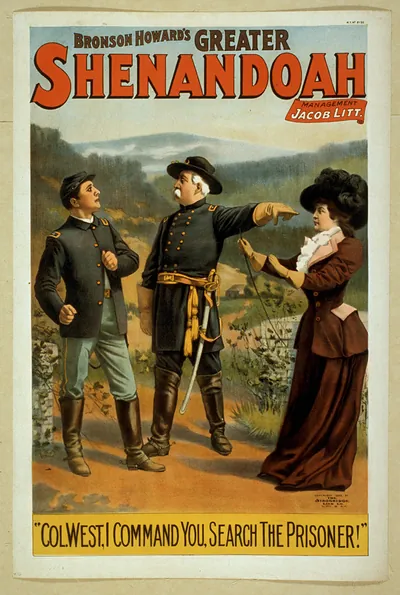 Bronson Howard's Greater Shenandoah theatre poster