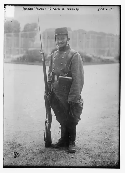 French soldier in service uniform