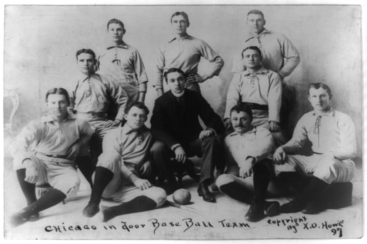 Chicago in door base ball team, c1897. — historic photograph