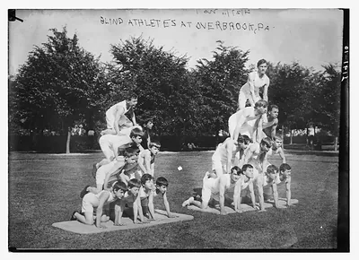Blind athelets at Overbrook, Pa.