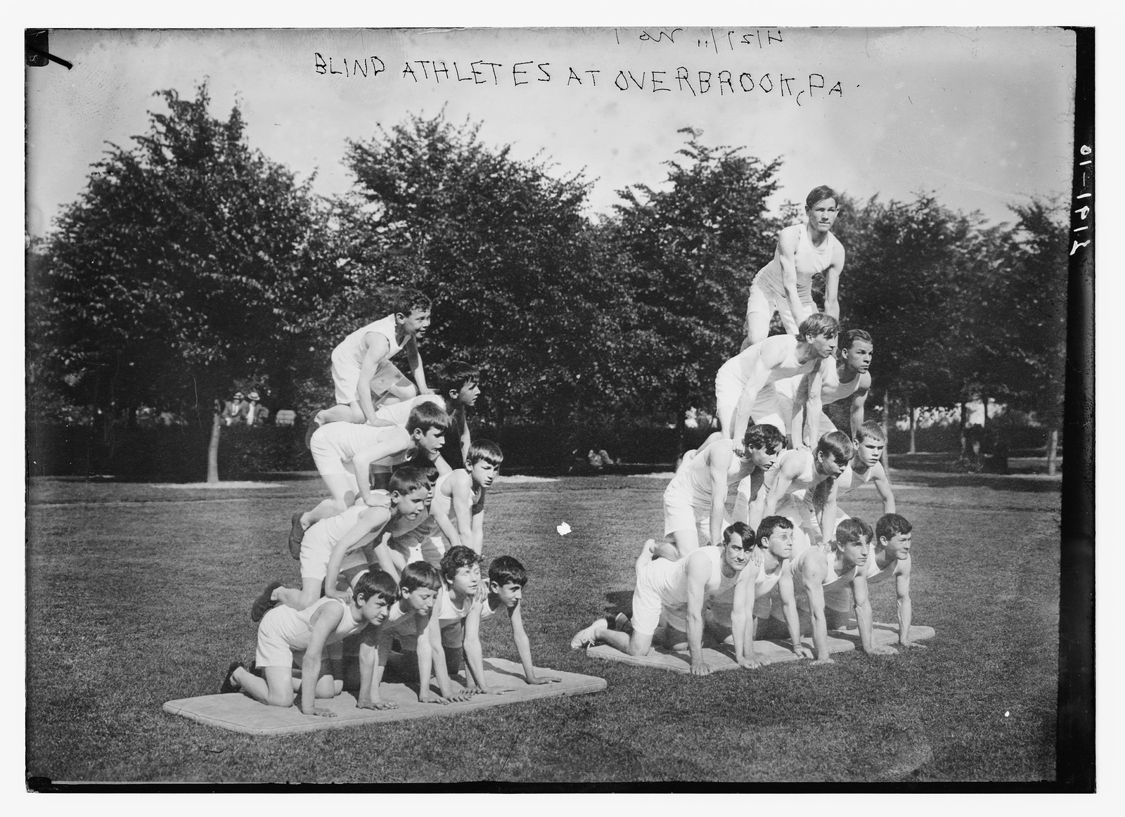 Blind athelets at Overbrook, Pa., n/a — historic photograph